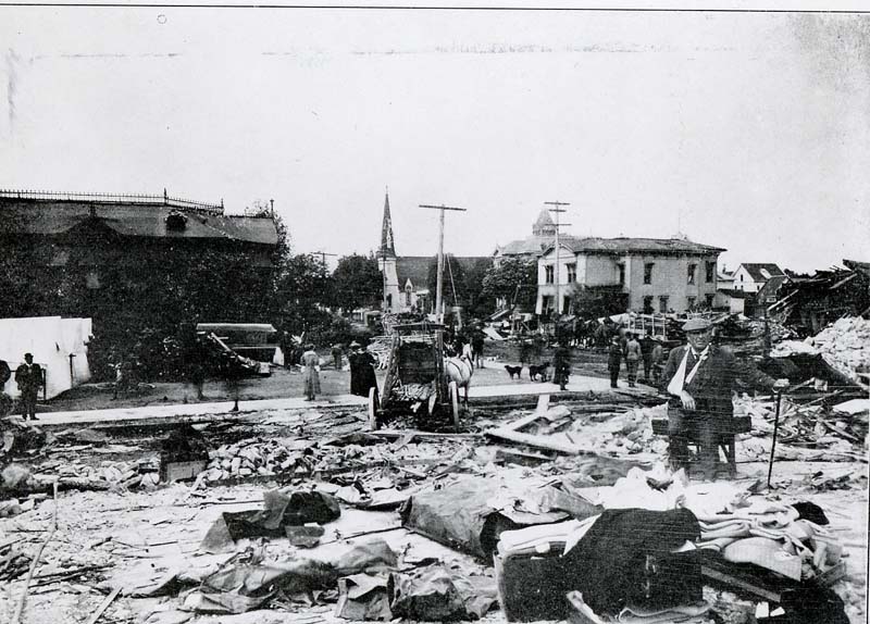 2003.69.27  Ruins of Occidental Hotel at corner of Fifth an